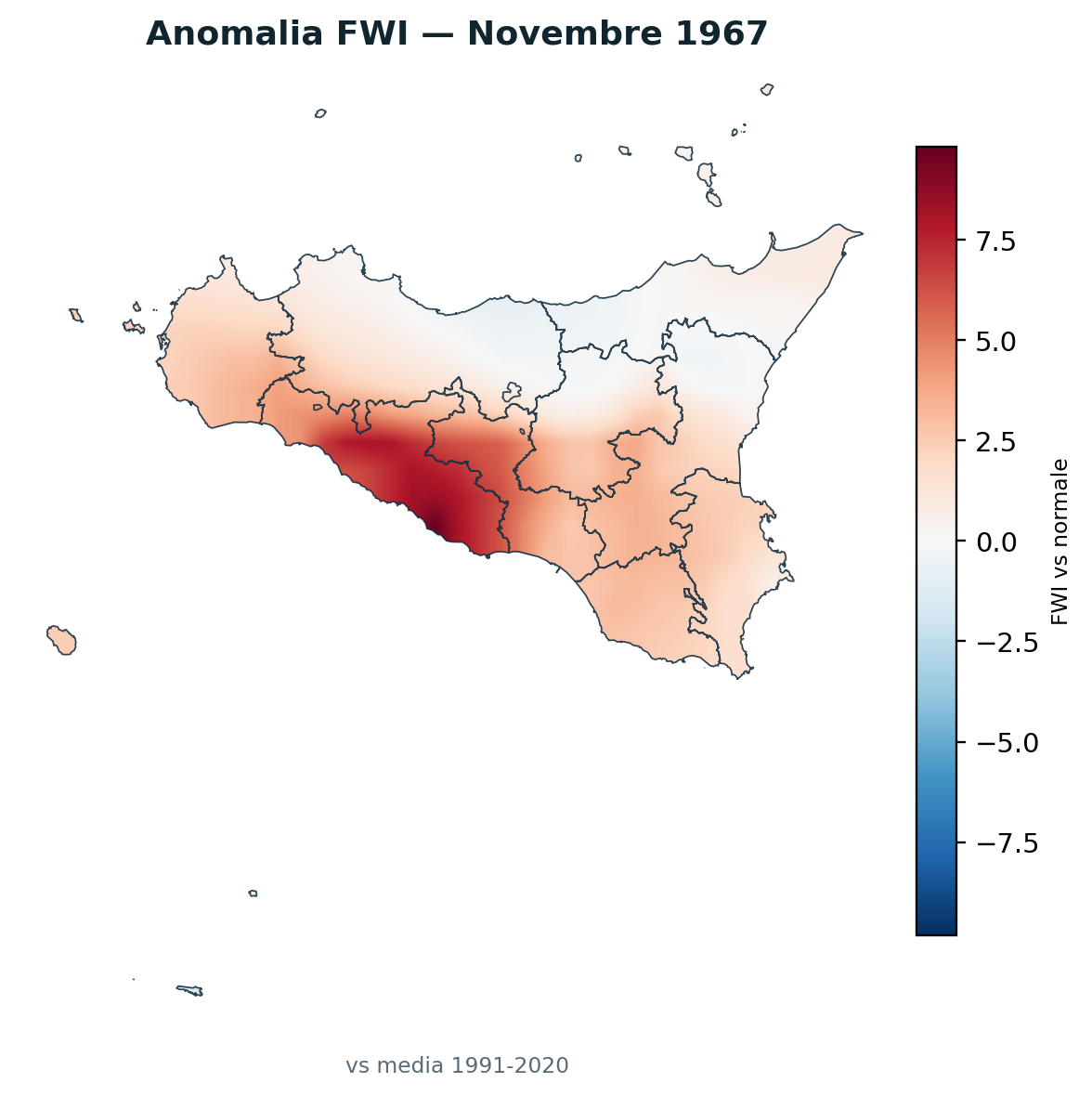 Anomalia vs normale Novembre 1967