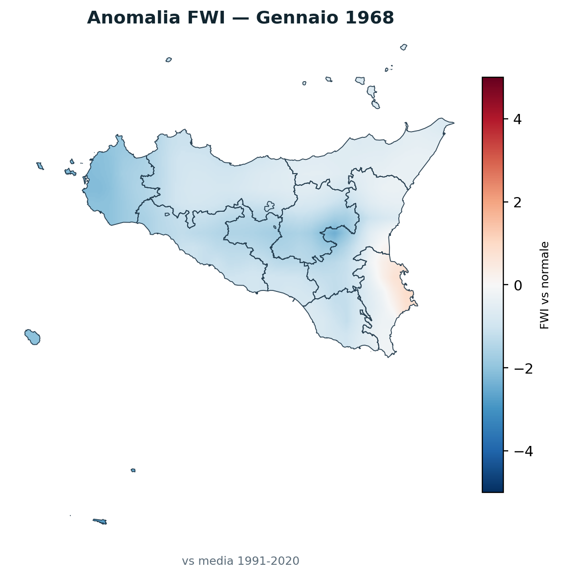 Anomalia vs normale Gennaio 1968
