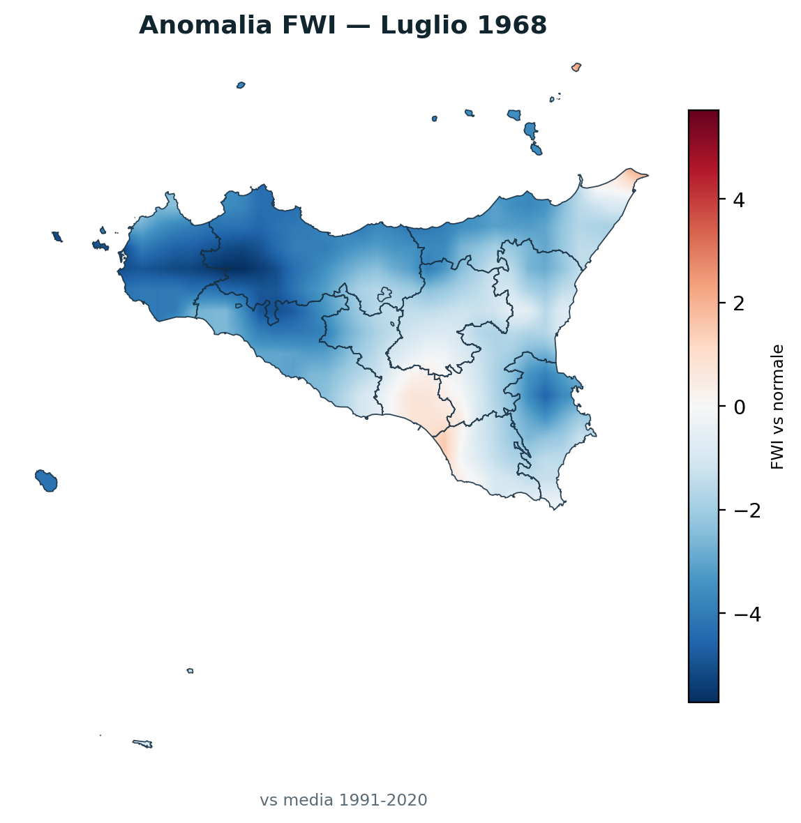 Anomalia vs normale Luglio 1968