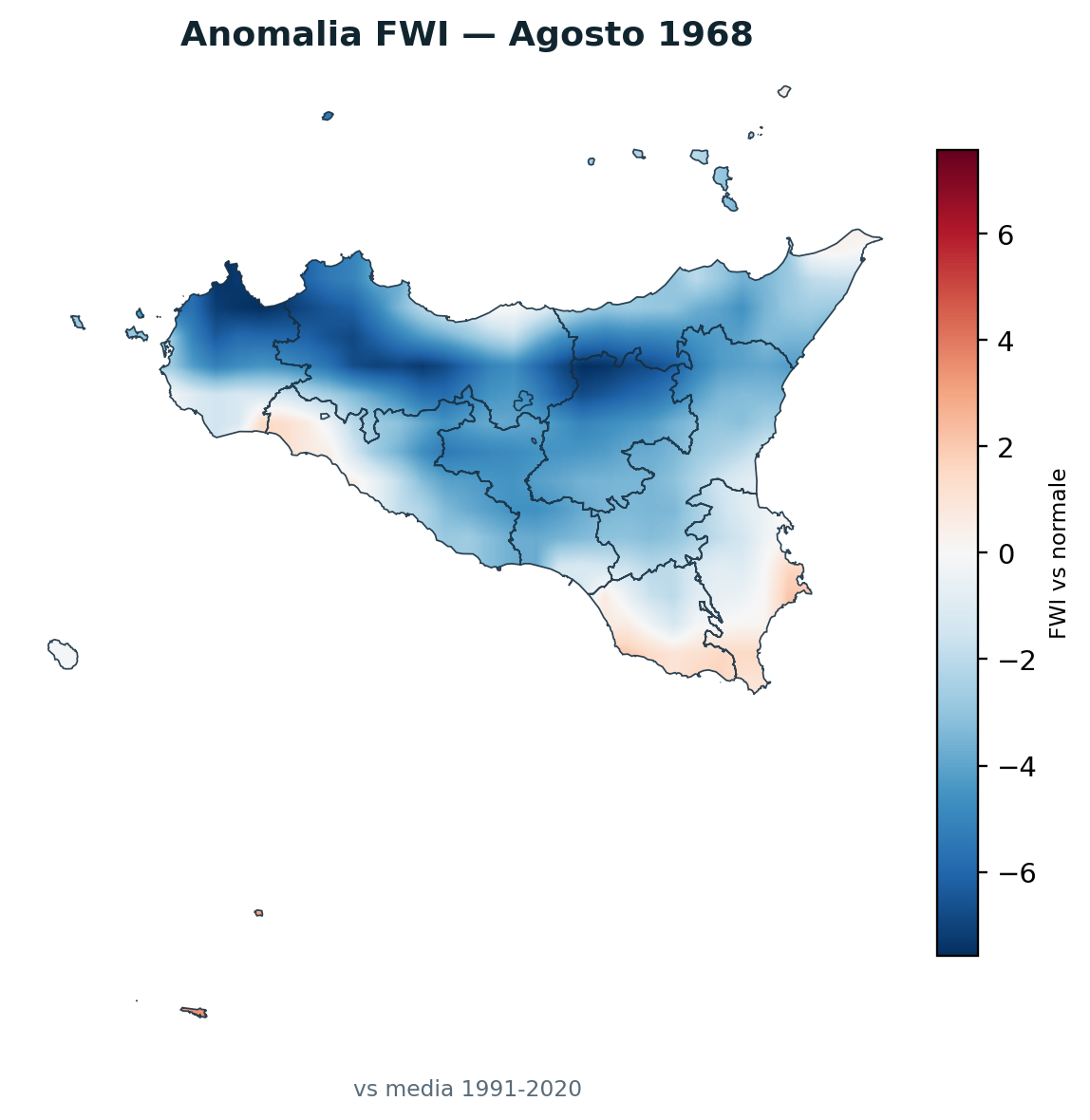 Anomalia vs normale Agosto 1968