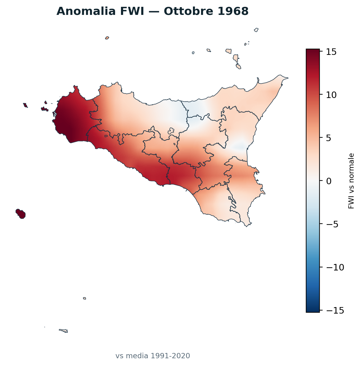 Anomalia vs normale Ottobre 1968
