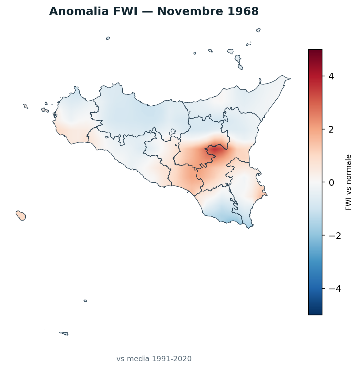 Anomalia vs normale Novembre 1968