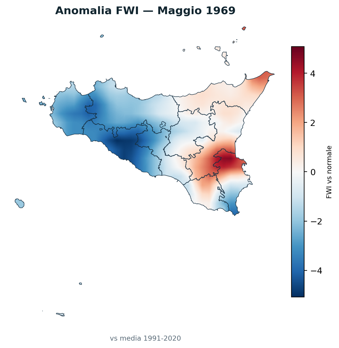 Anomalia vs normale Maggio 1969