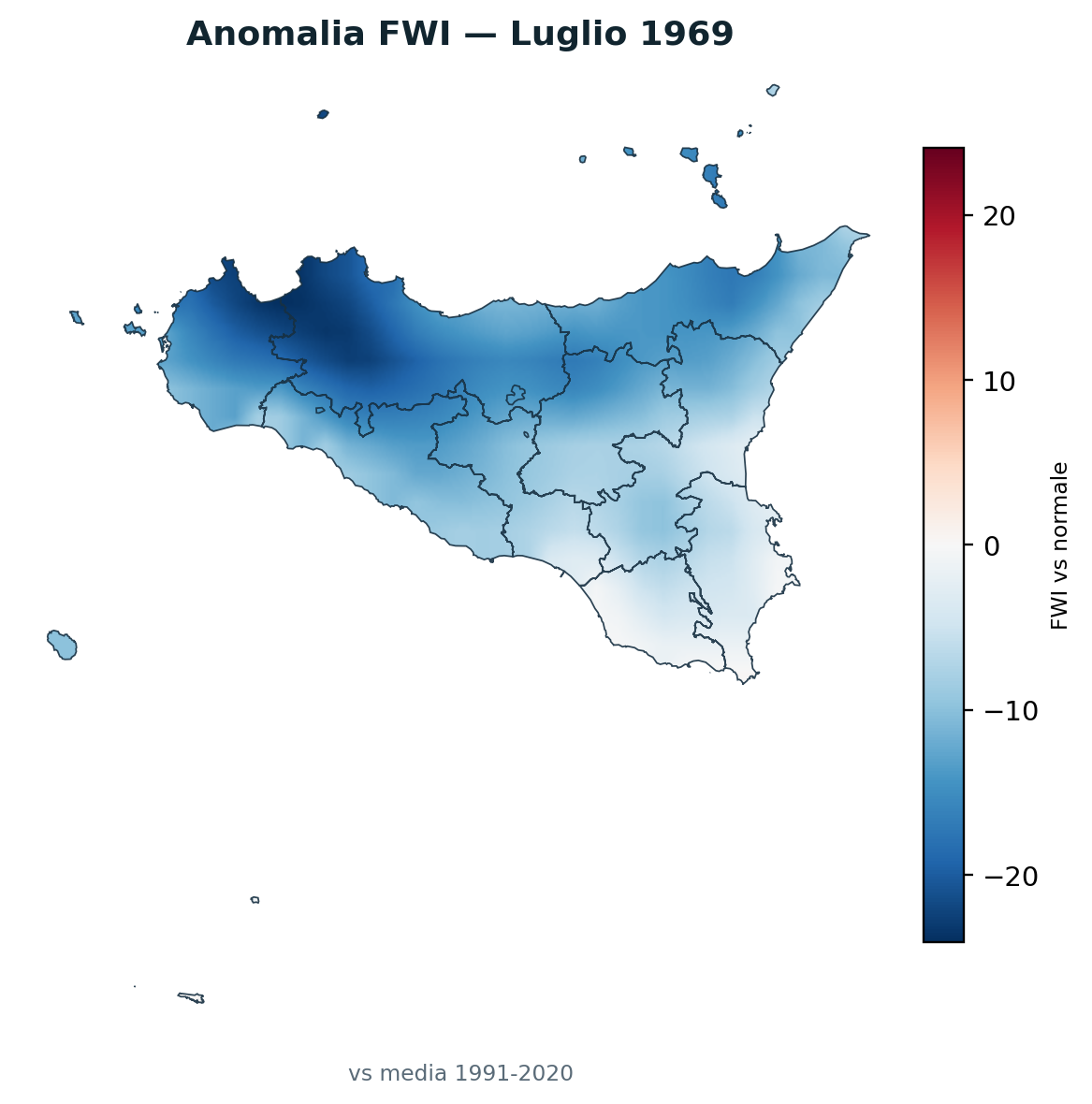 Anomalia vs normale Luglio 1969