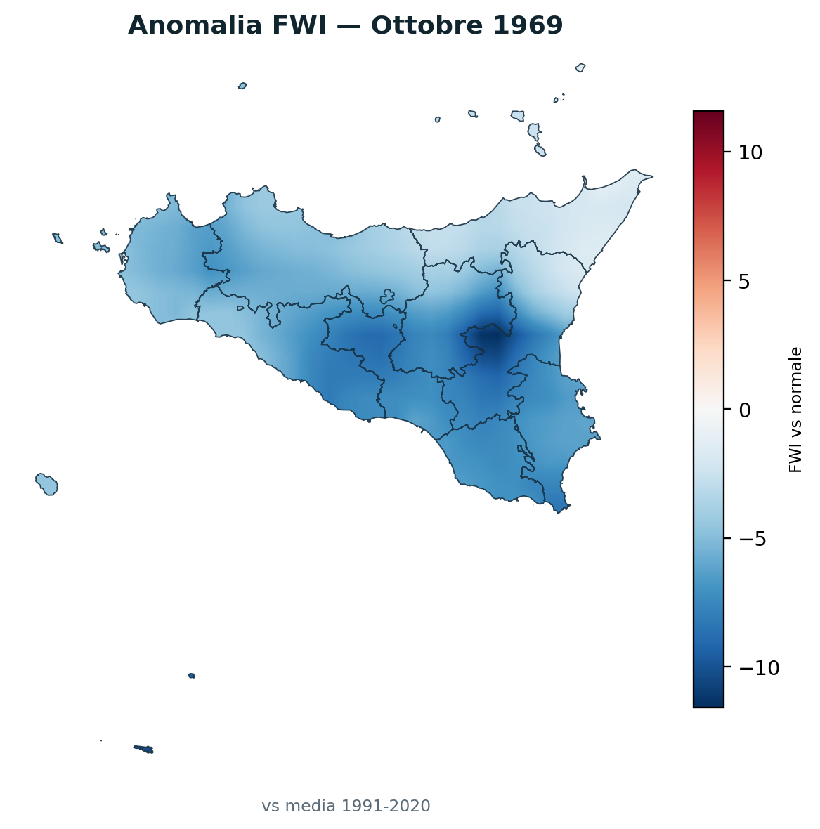 Anomalia vs normale Ottobre 1969