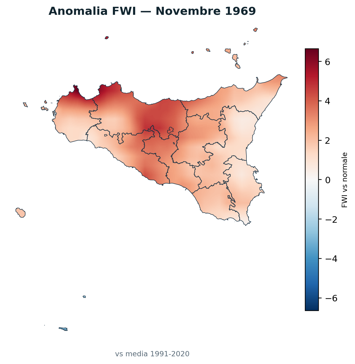 Anomalia vs normale Novembre 1969