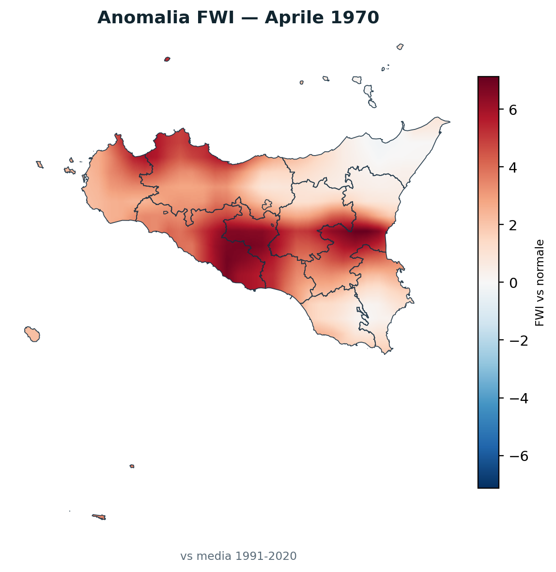 Anomalia vs normale Aprile 1970