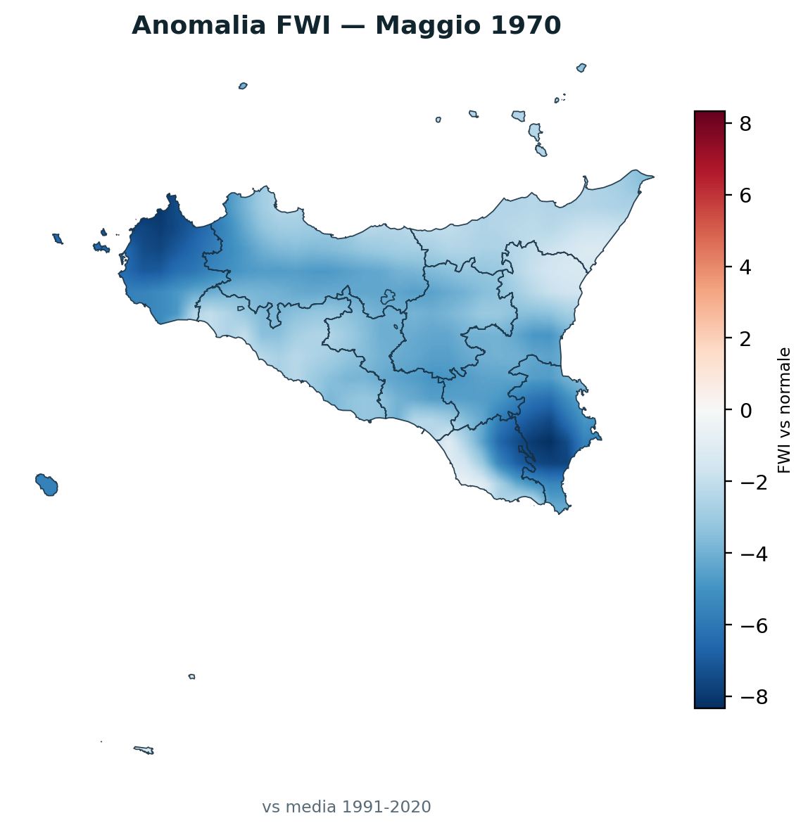Anomalia vs normale Maggio 1970