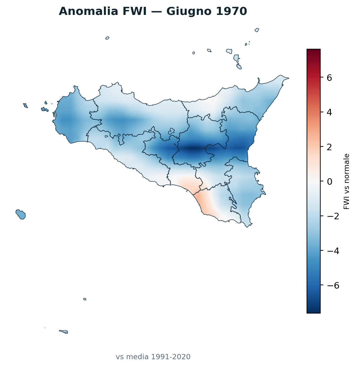 Anomalia vs normale Giugno 1970