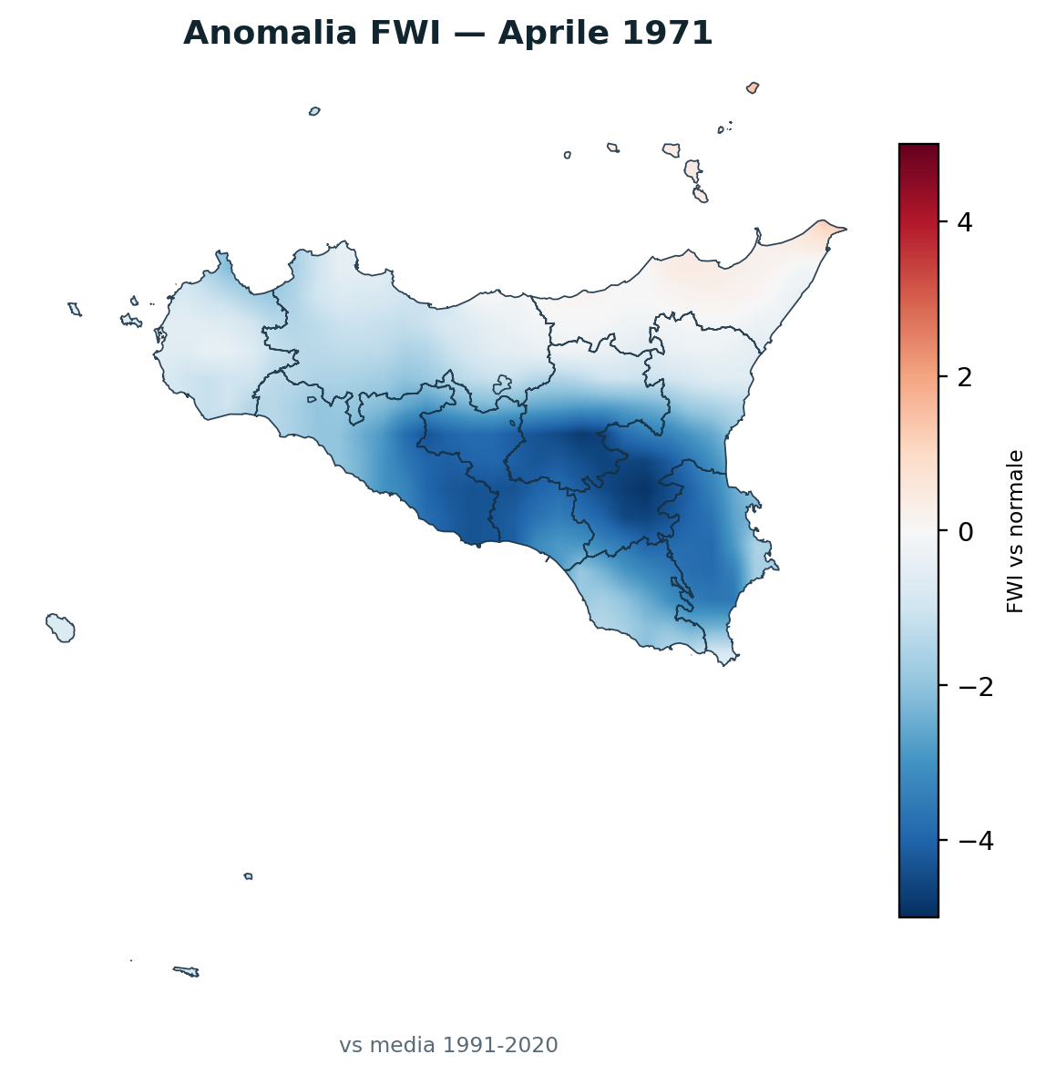 Anomalia vs normale Aprile 1971