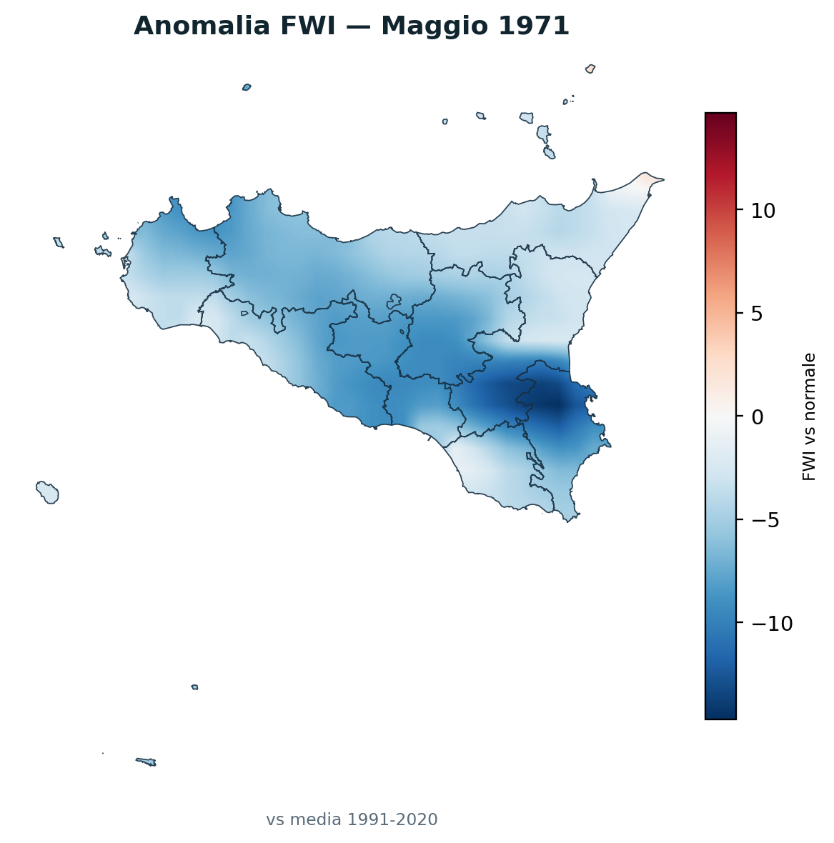 Anomalia vs normale Maggio 1971