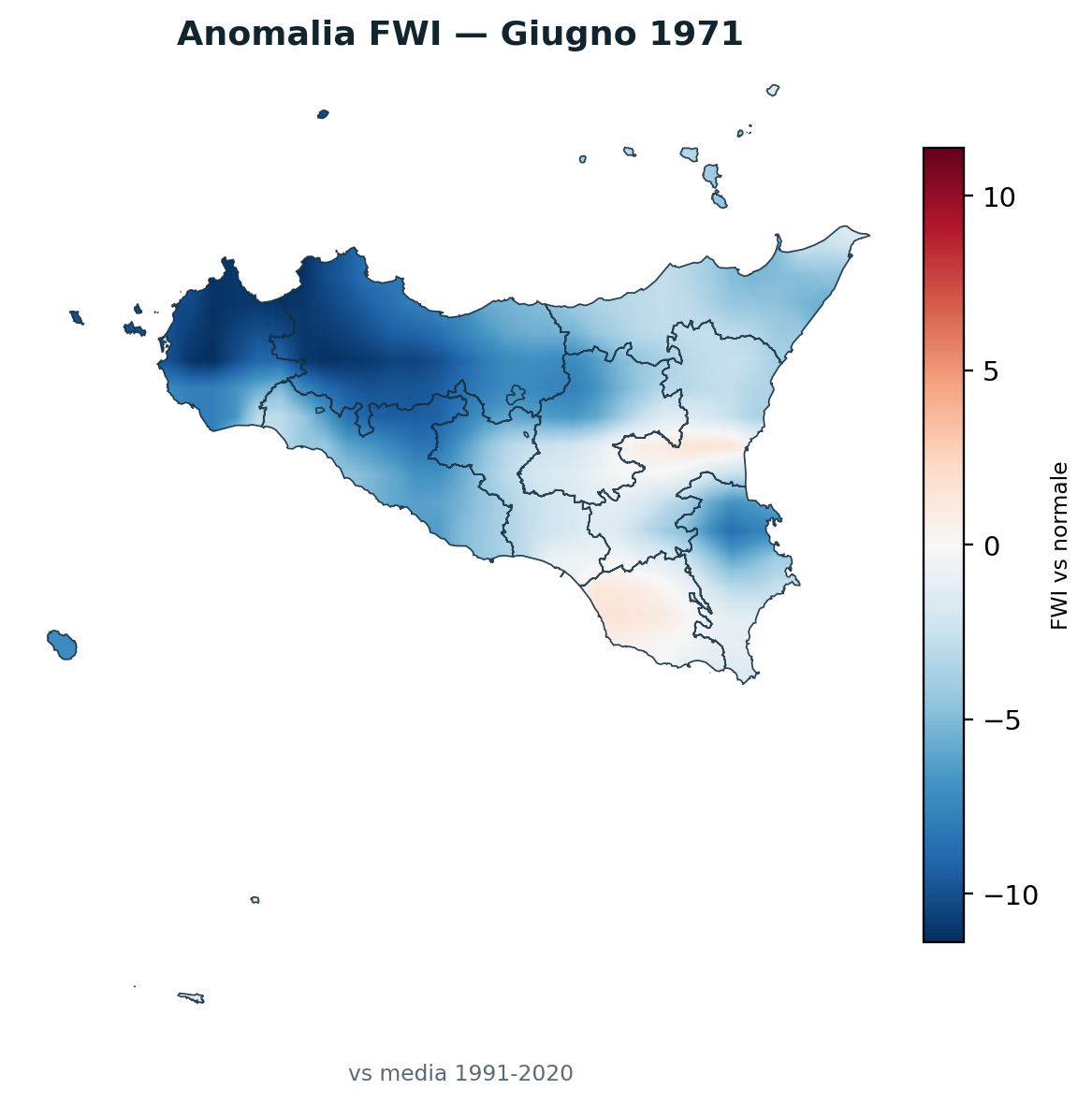 Anomalia vs normale Giugno 1971