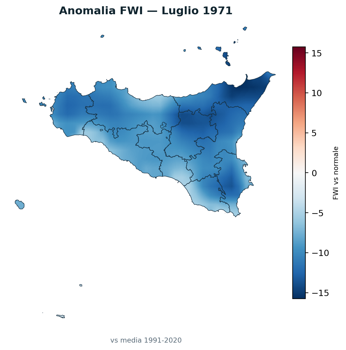 Anomalia vs normale Luglio 1971
