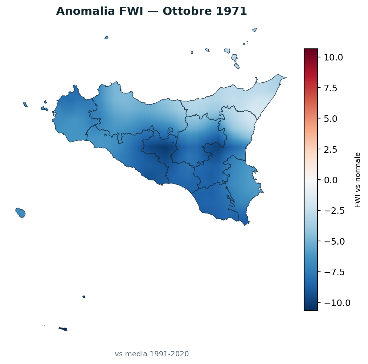 Anomalia vs normale Ottobre 1971