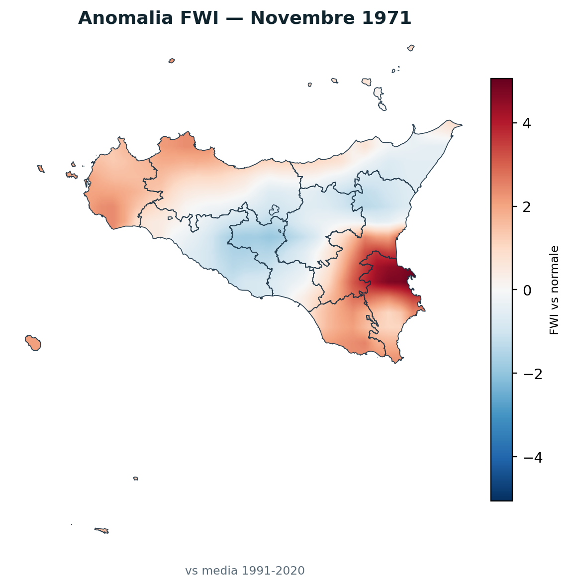 Anomalia vs normale Novembre 1971
