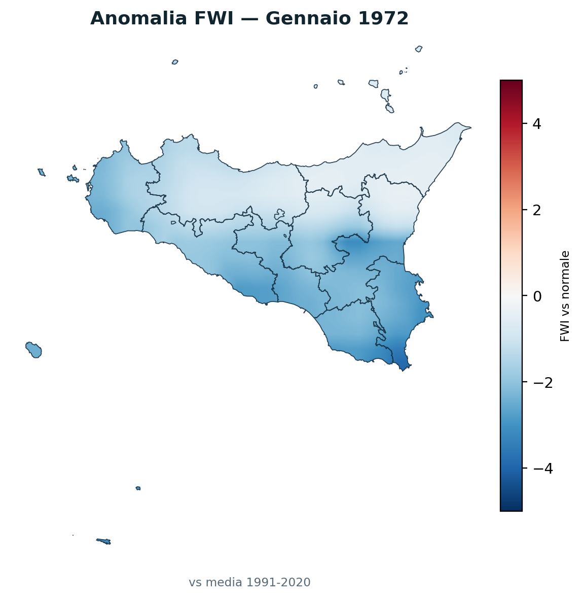Anomalia vs normale Gennaio 1972