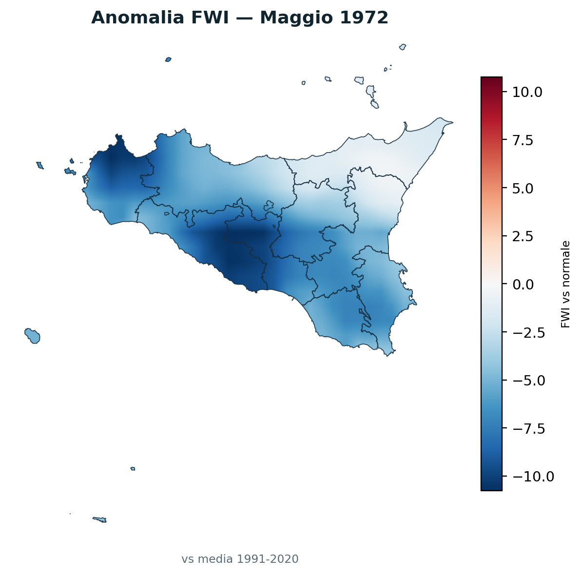 Anomalia vs normale Maggio 1972