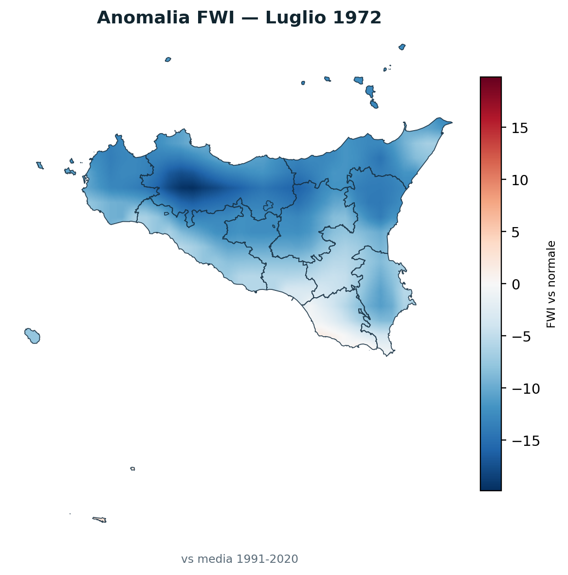 Anomalia vs normale Luglio 1972
