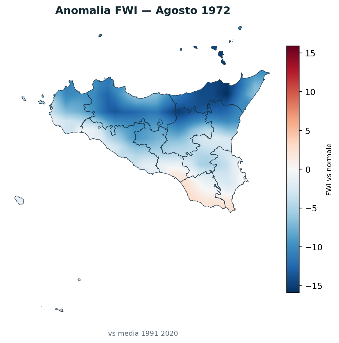 Anomalia vs normale Agosto 1972