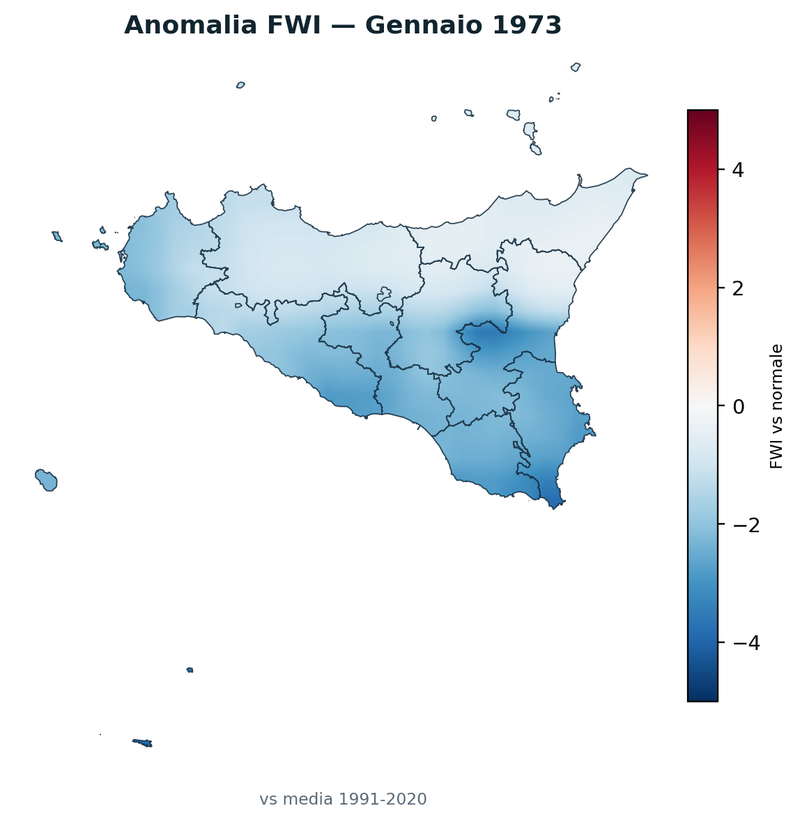 Anomalia vs normale Gennaio 1973