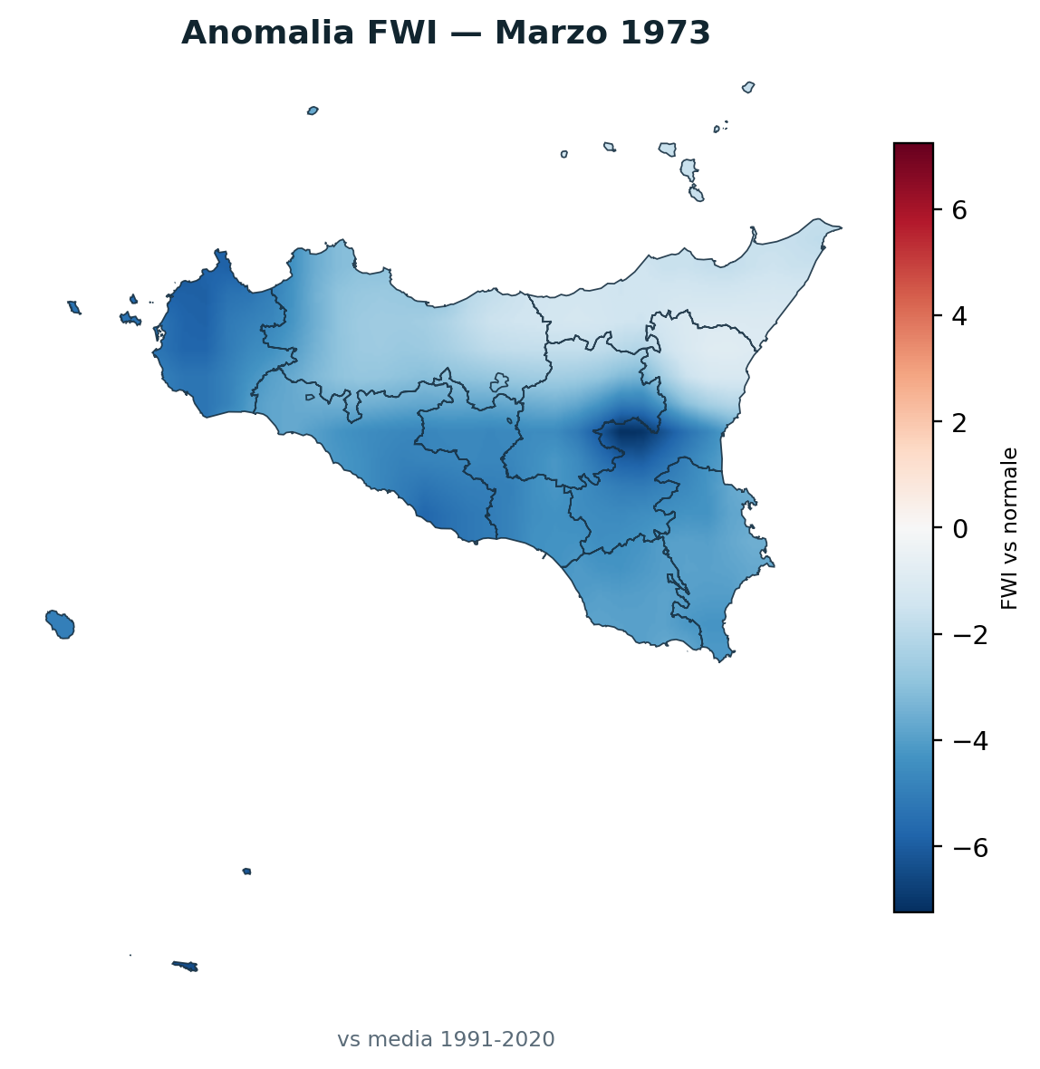 Anomalia vs normale Marzo 1973