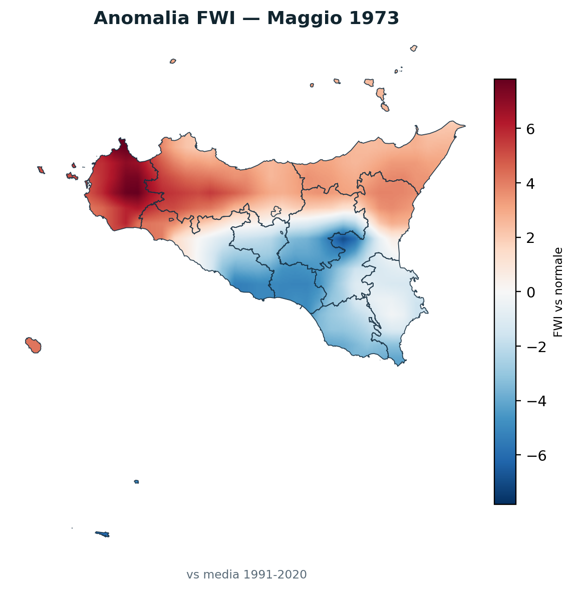 Anomalia vs normale Maggio 1973