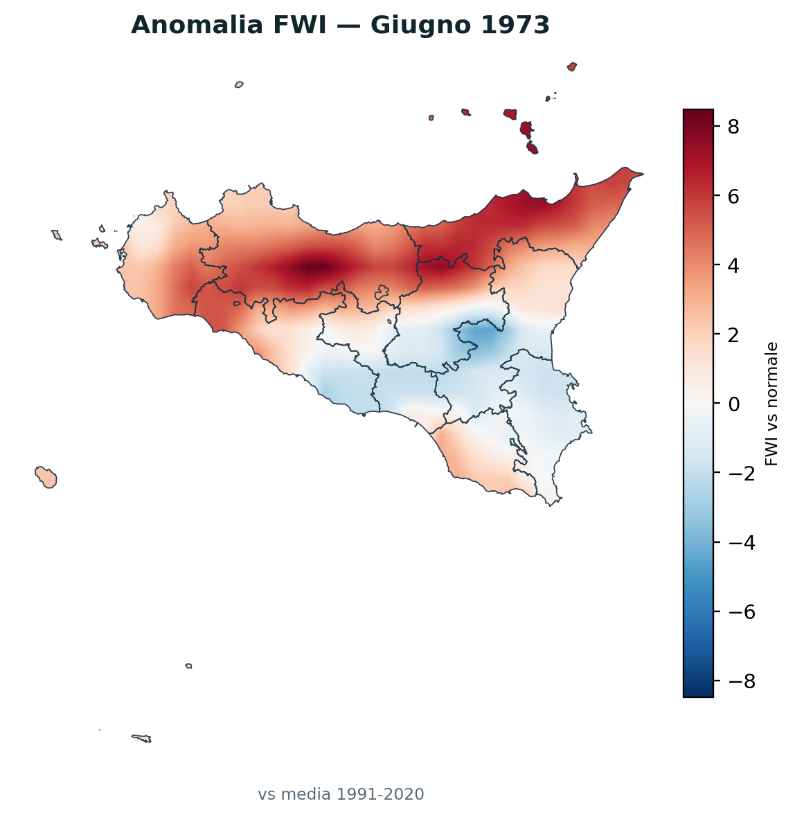 Anomalia vs normale Giugno 1973
