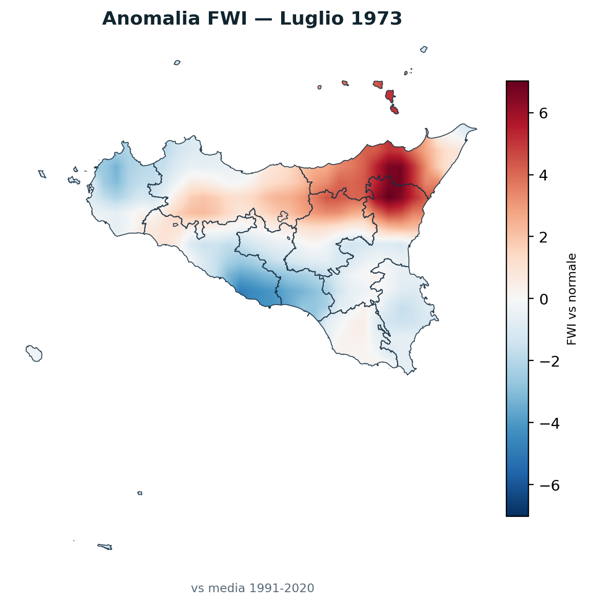 Anomalia vs normale Luglio 1973