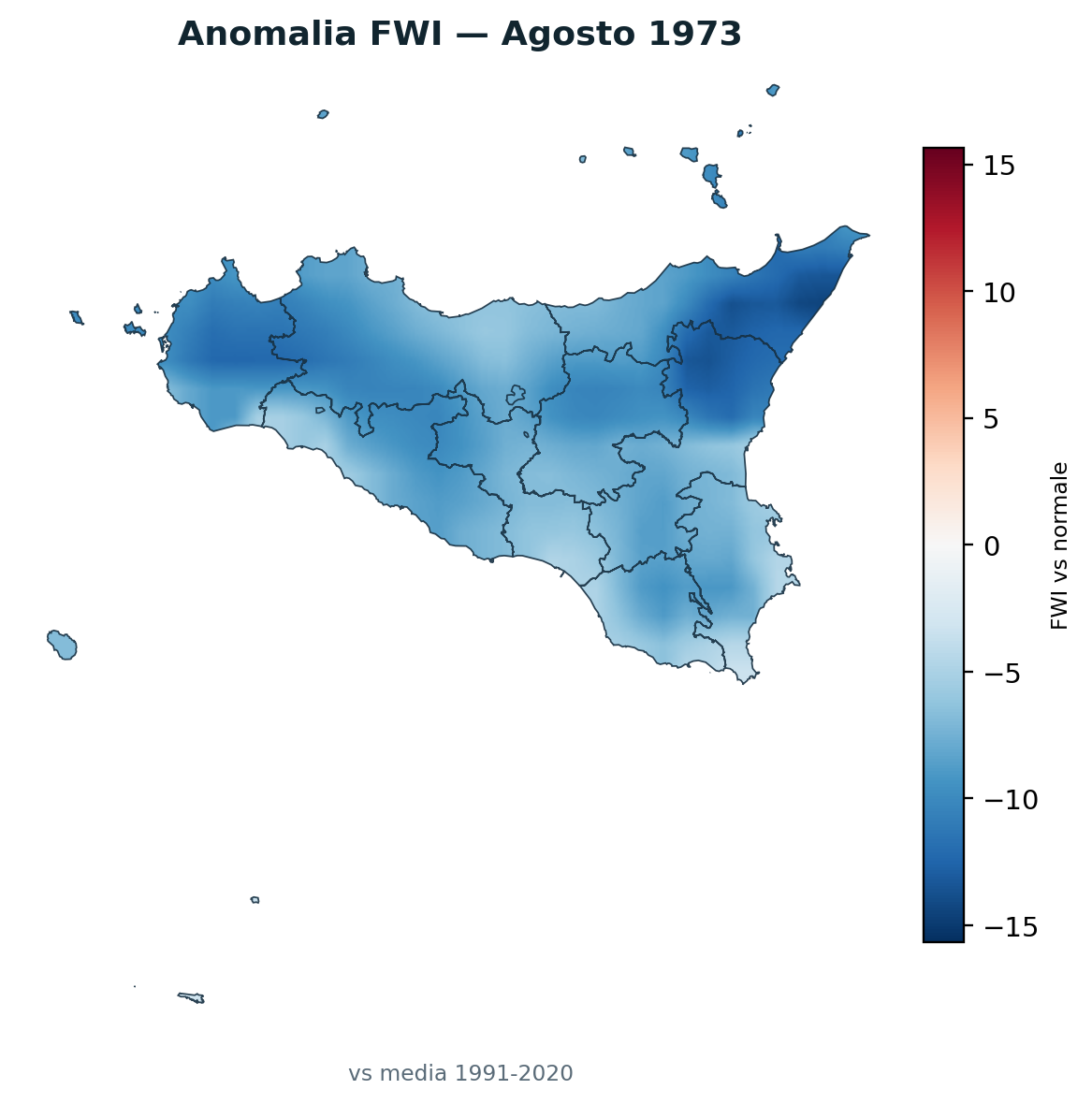 Anomalia vs normale Agosto 1973