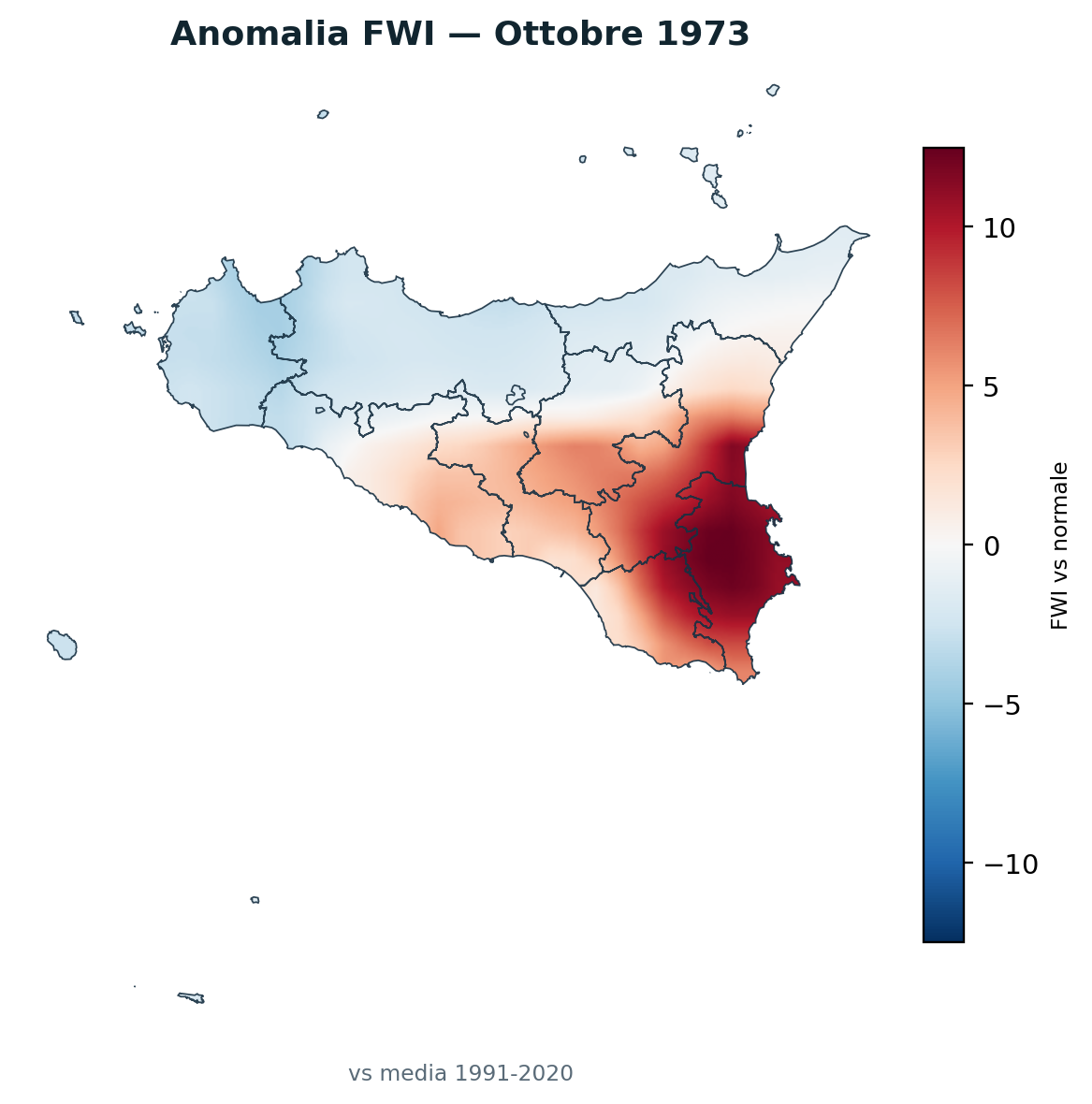 Anomalia vs normale Ottobre 1973