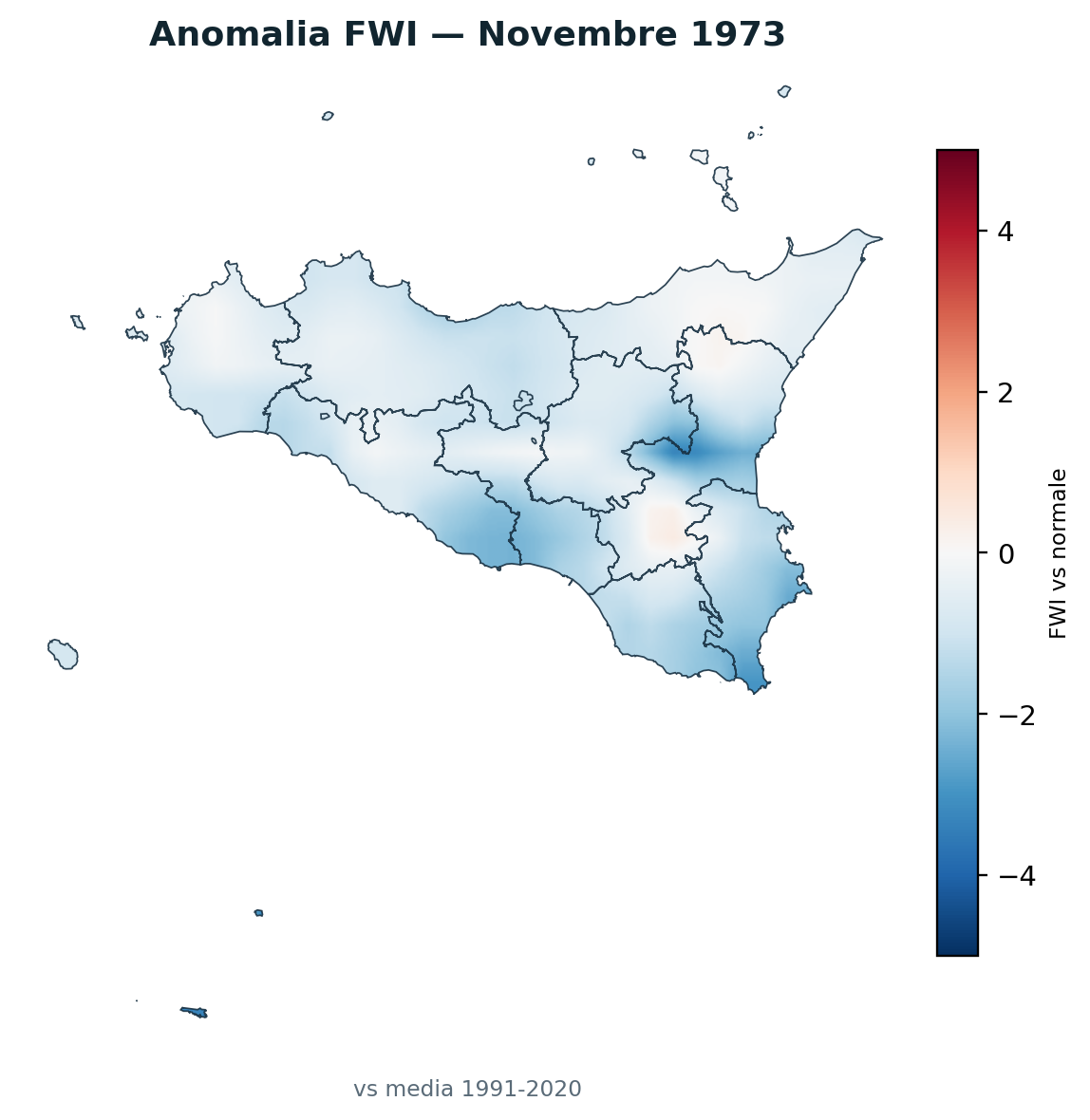 Anomalia vs normale Novembre 1973