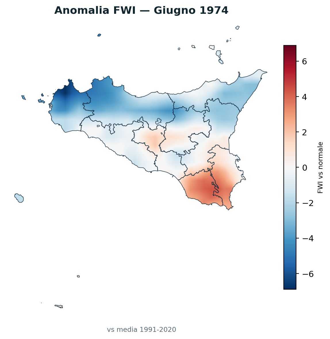 Anomalia vs normale Giugno 1974