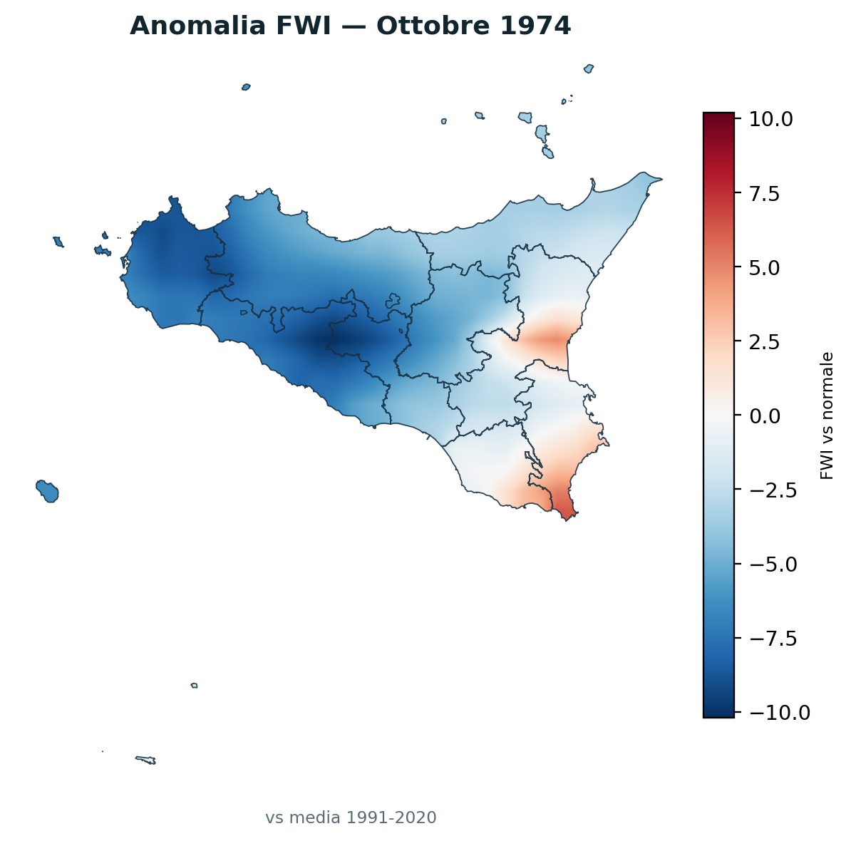 Anomalia vs normale Ottobre 1974