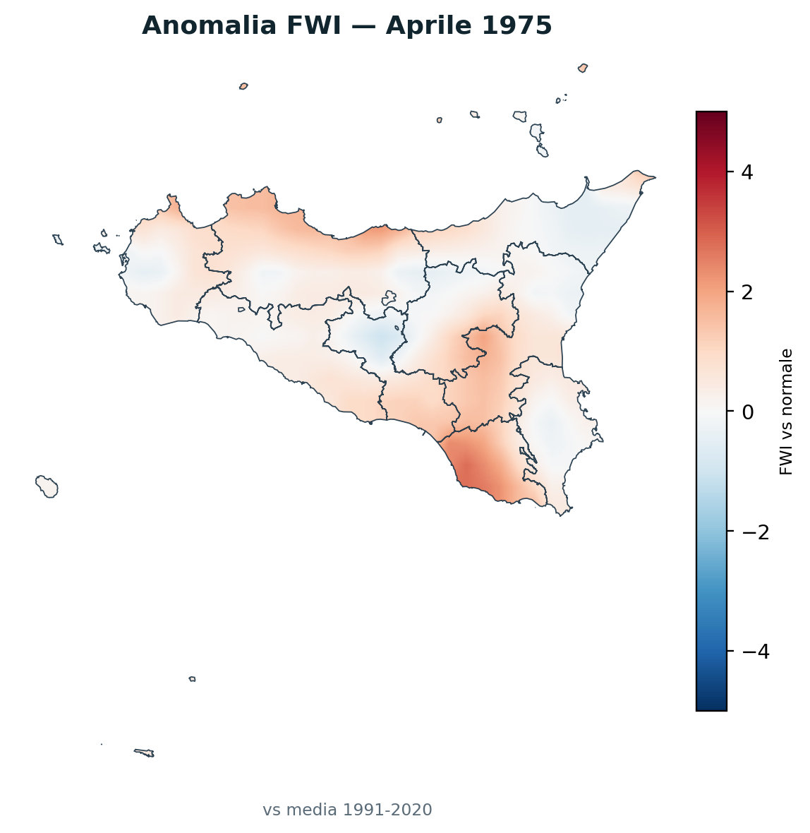 Anomalia vs normale Aprile 1975