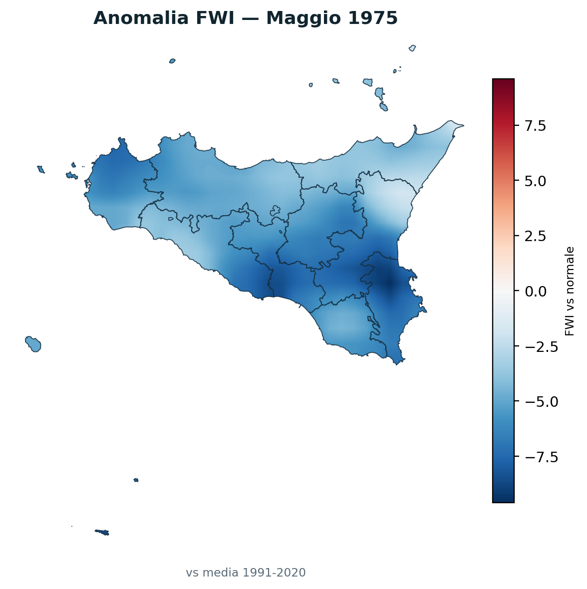Anomalia vs normale Maggio 1975