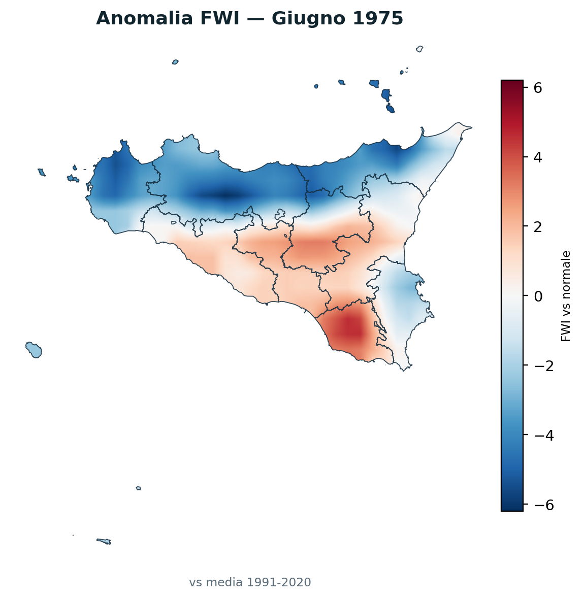 Anomalia vs normale Giugno 1975