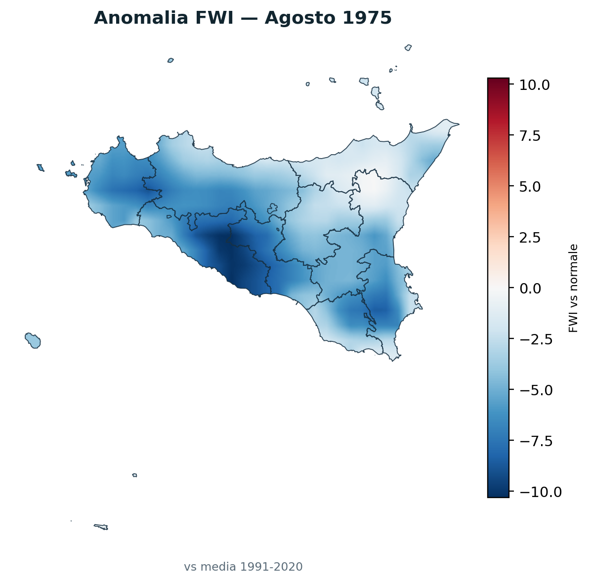 Anomalia vs normale Agosto 1975
