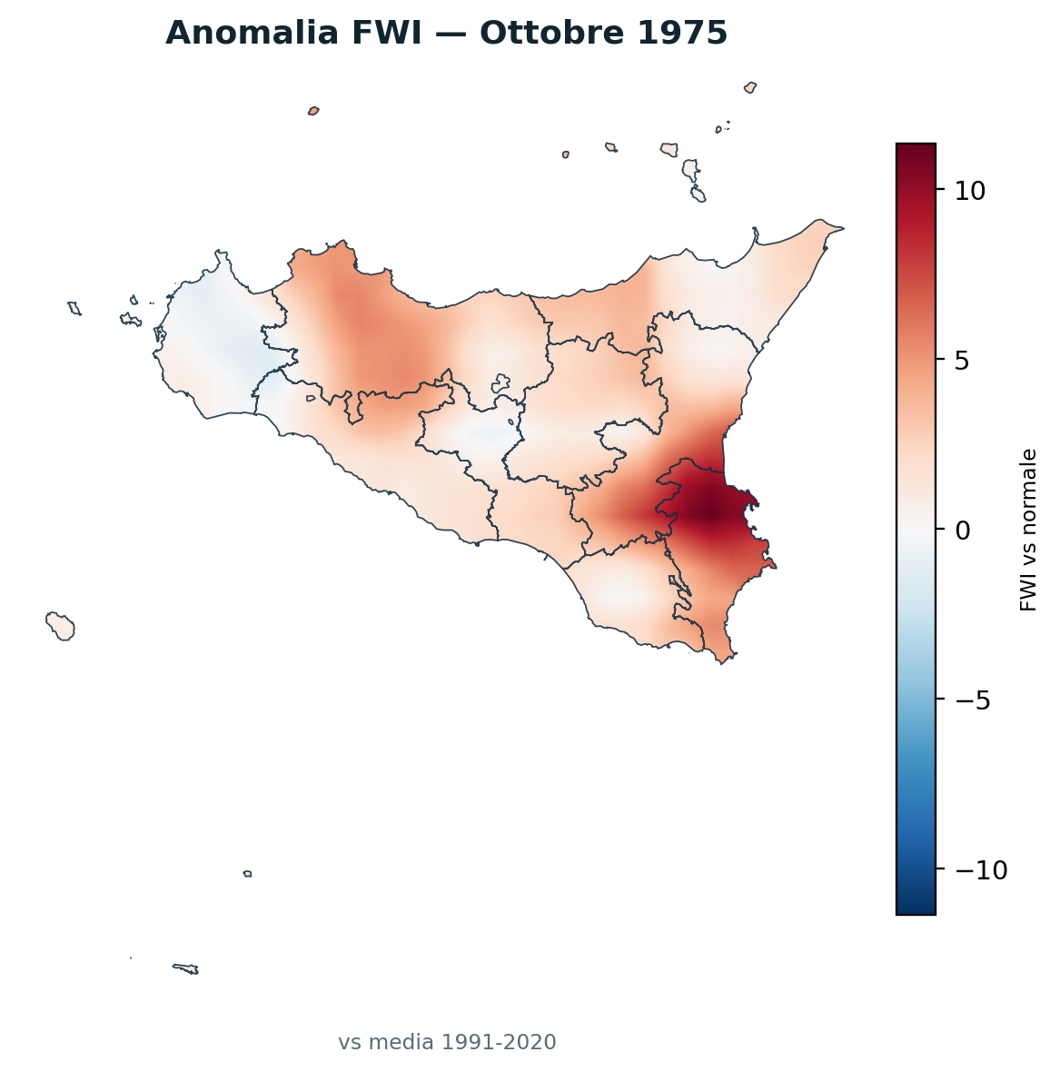 Anomalia vs normale Ottobre 1975