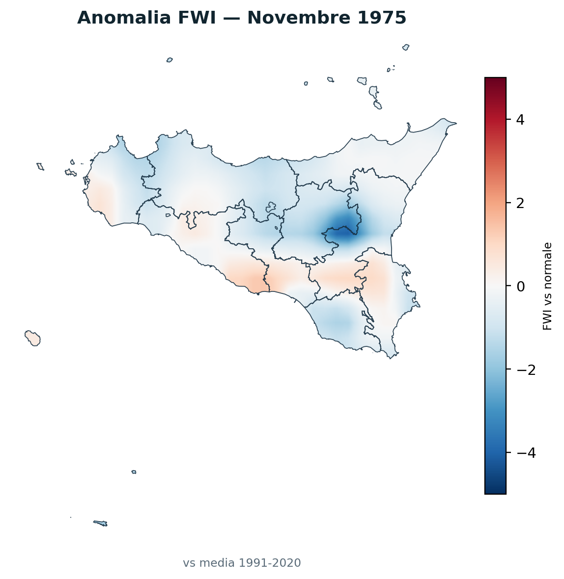 Anomalia vs normale Novembre 1975
