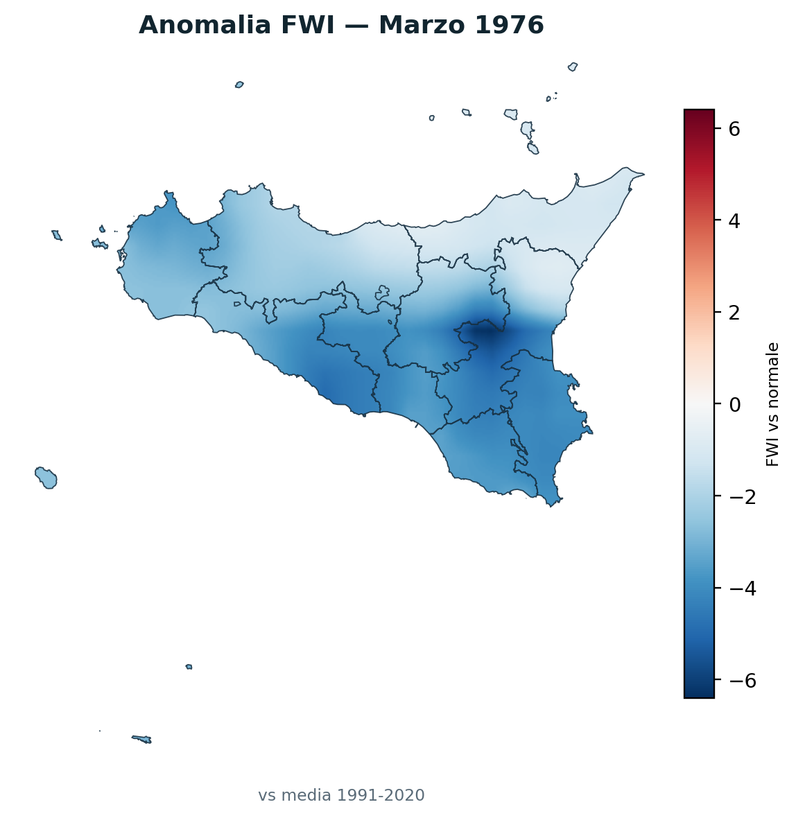 Anomalia vs normale Marzo 1976