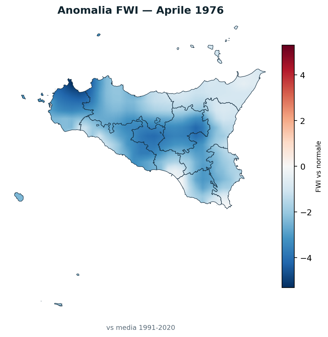 Anomalia vs normale Aprile 1976