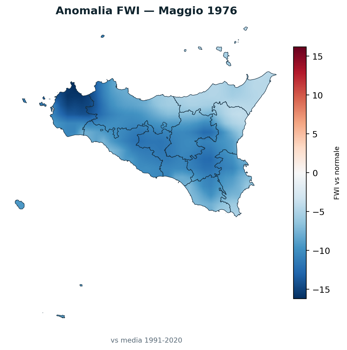 Anomalia vs normale Maggio 1976