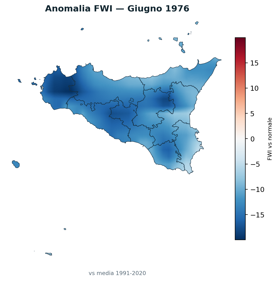 Anomalia vs normale Giugno 1976