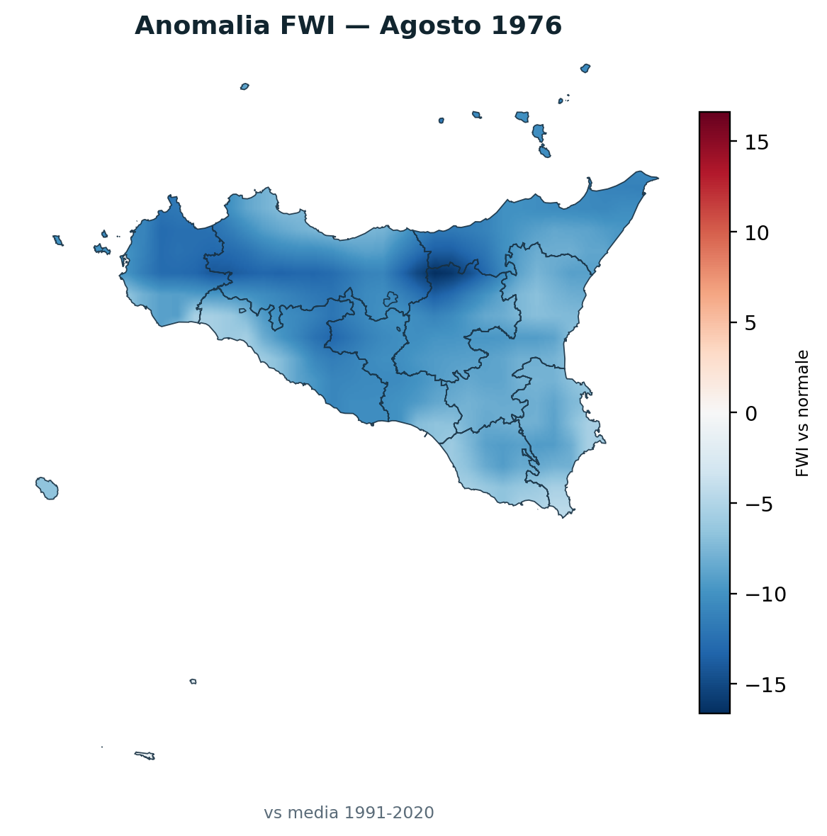 Anomalia vs normale Agosto 1976