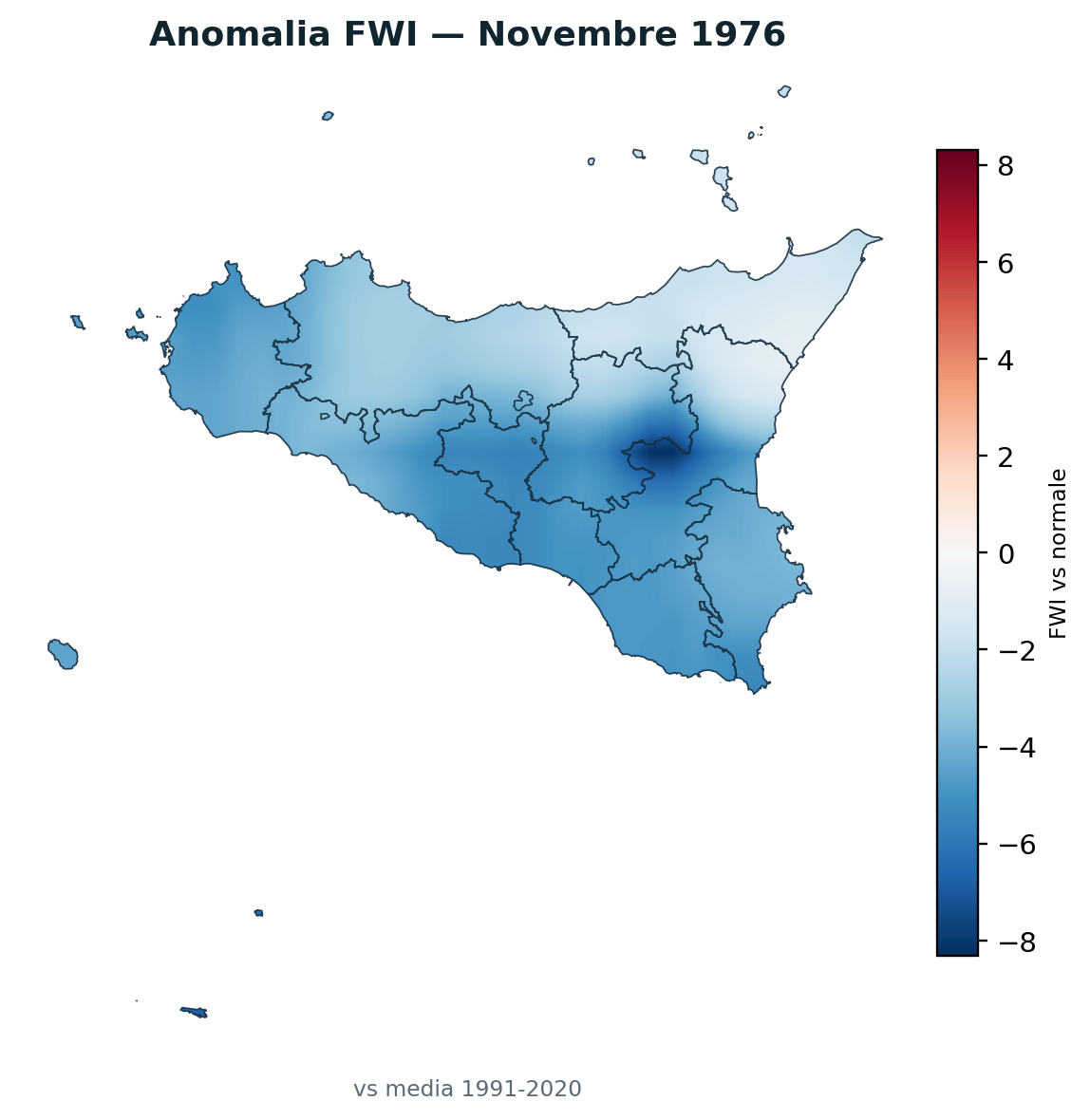 Anomalia vs normale Novembre 1976