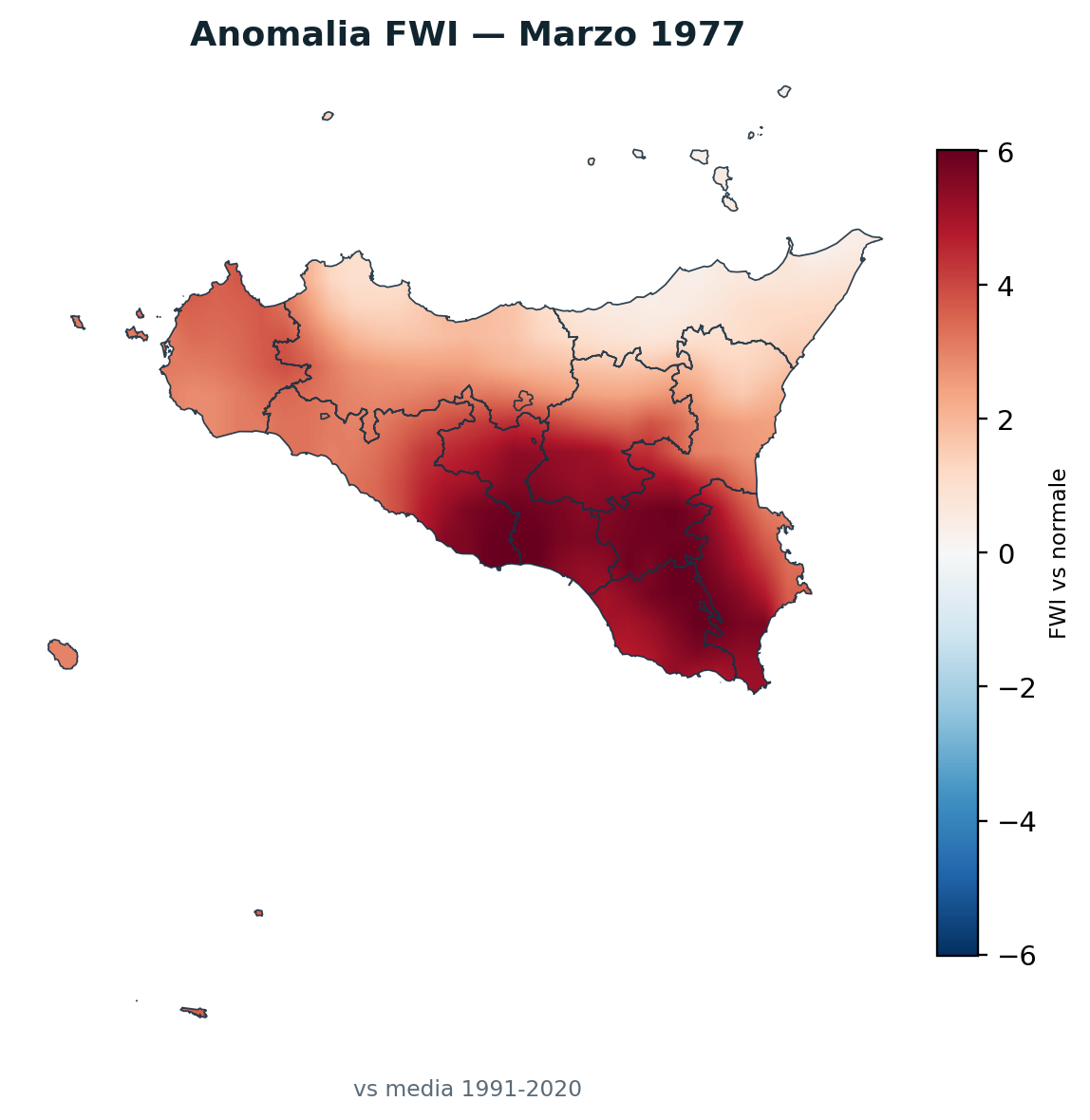Anomalia vs normale Marzo 1977