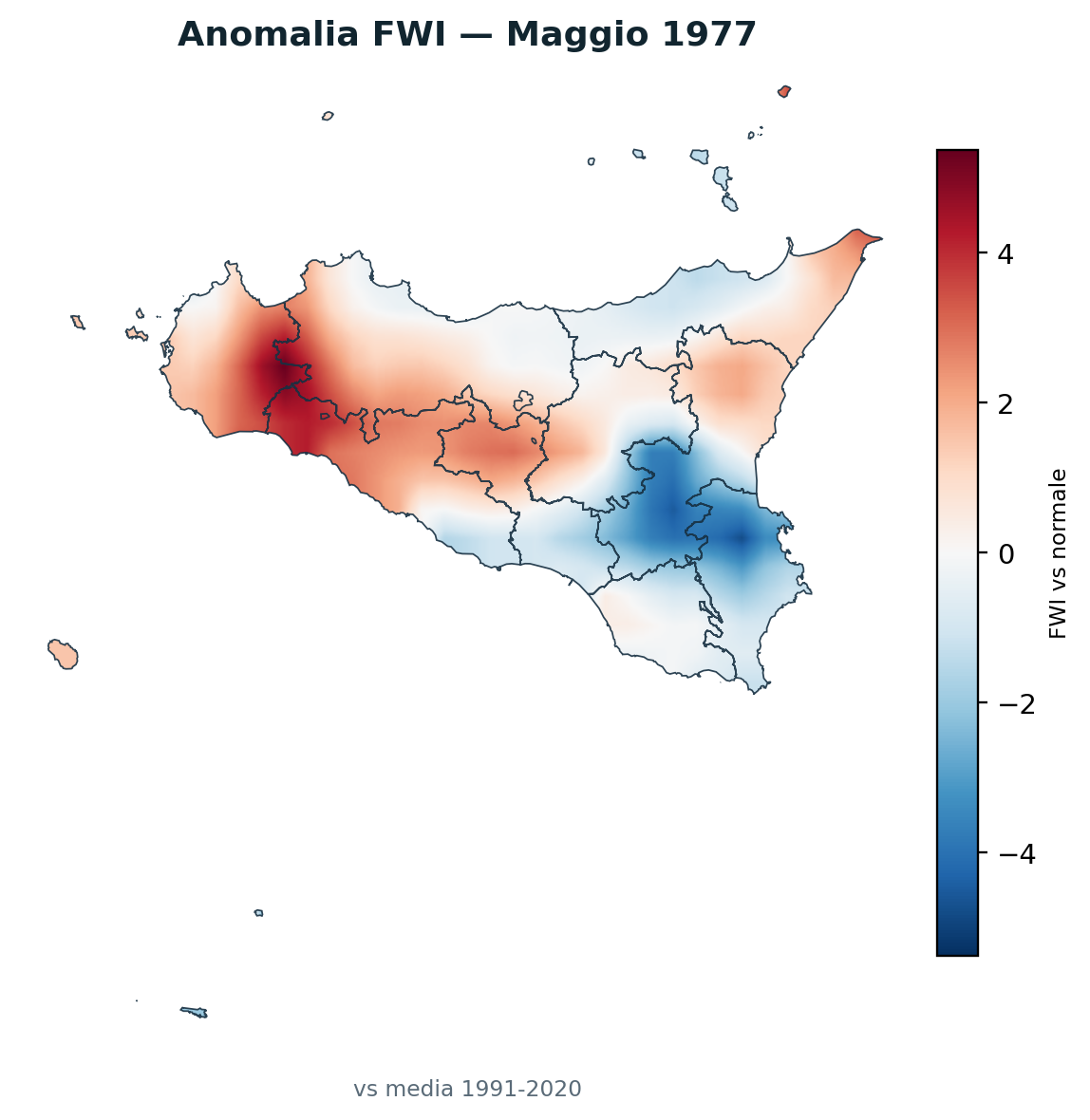 Anomalia vs normale Maggio 1977