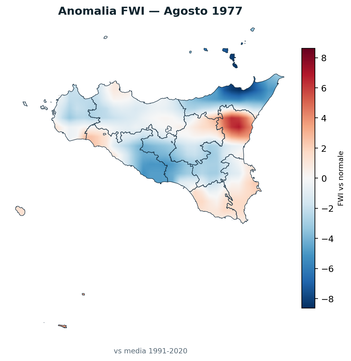 Anomalia vs normale Agosto 1977