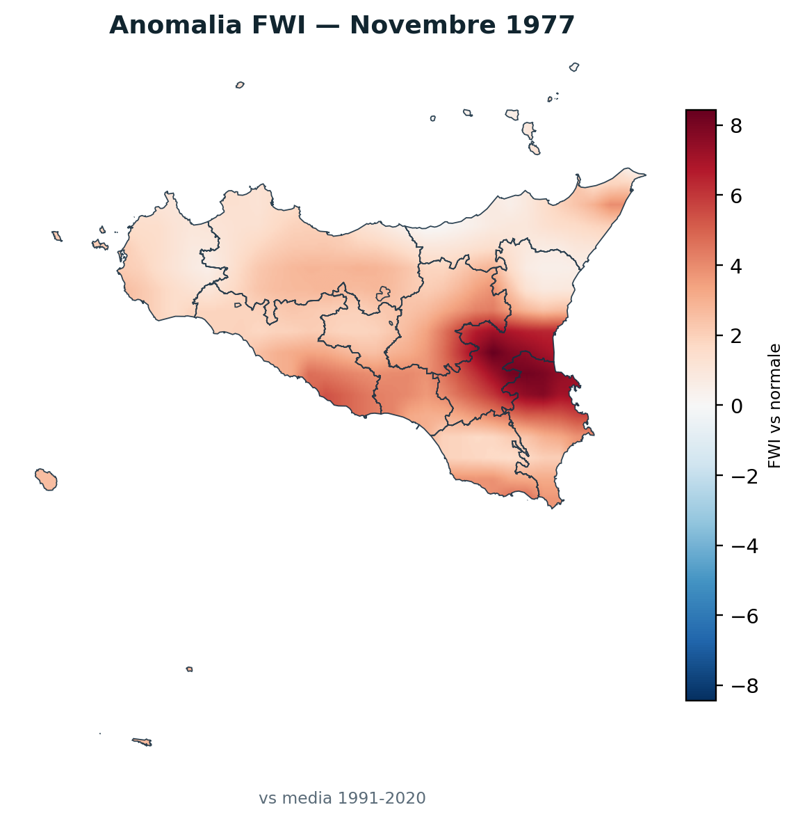 Anomalia vs normale Novembre 1977