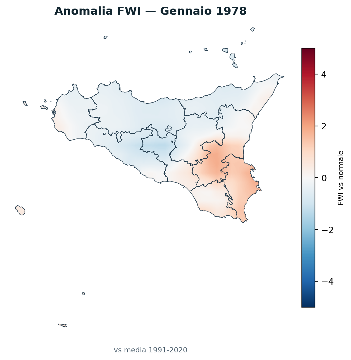 Anomalia vs normale Gennaio 1978